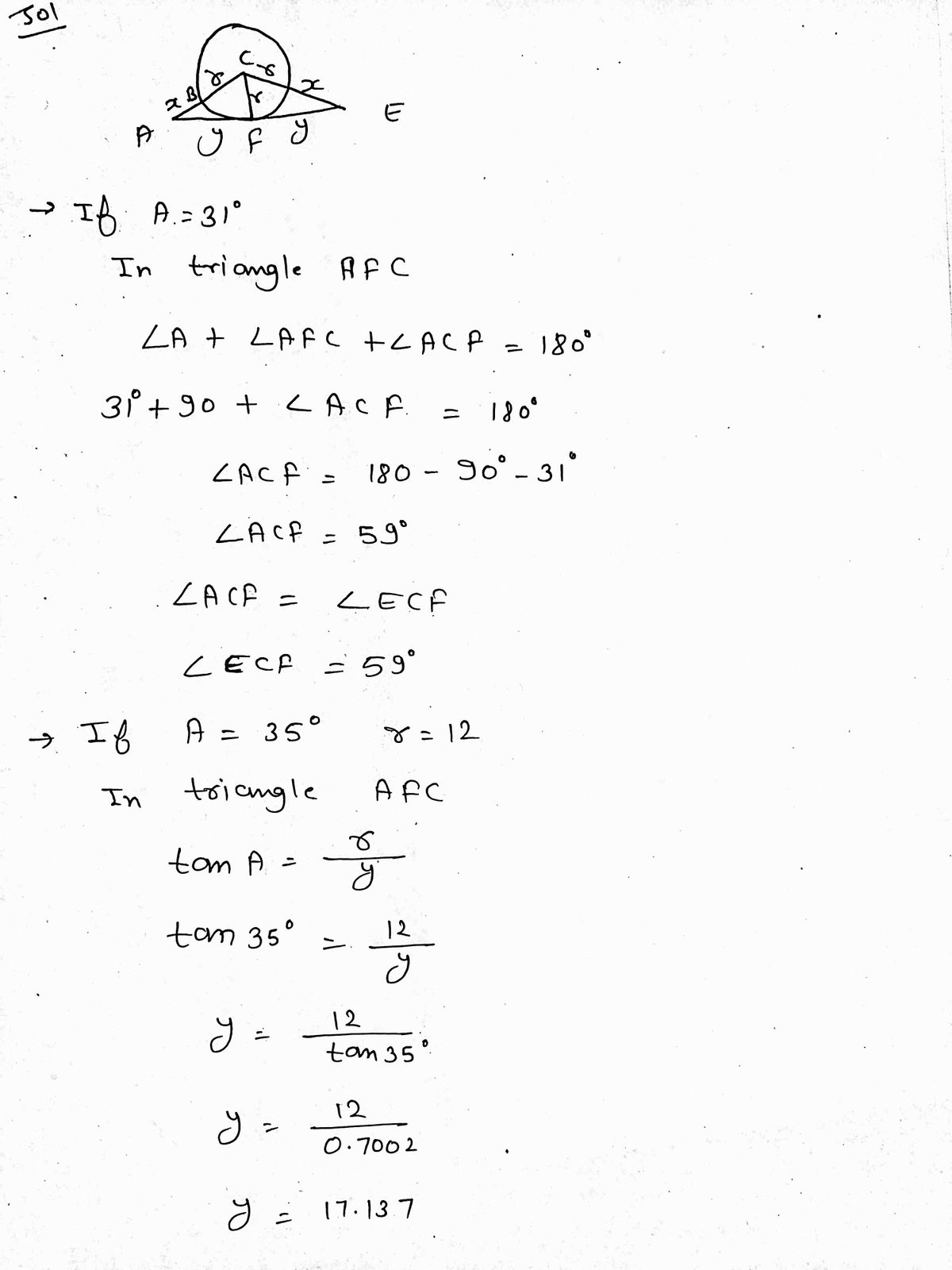 Trigonometry homework question answer, step 1, image 1